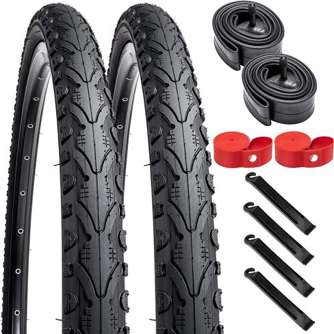 YunSCM 24" Bike Tires 24x1.75/47-507and 24" Bike Tubes Schrader Valve with 2 Rim Strips Compatible with 24 x 1.65 24x1.70 24 x 1.75 24 x 1.80 Bike/Bicycle Tires and Tubes (AK-935) in Saudi Arabia