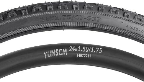 YunSCM 24" Bike Tires 24x1.75/47-507and 24" Bike Tubes Schrader Valve with 2 Rim Strips Compatible with 24 x 1.65 24x1.70 24 x 1.75 24 x 1.80 Bike/Bicycle Tires and Tubes (AK-935) in Saudi Arabia