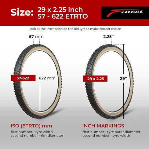 إطار دراجة Fincci Maori مقاس 29 × 2.25 بوصة قابل للطي 57-622 60 TPI مع حماية من النايلون للدراجات الجبلية Enduro Gravel MTB الهجينة in Kuwait