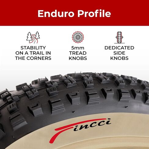 إطار دراجة Fincci Maori مقاس 29 × 2.25 بوصة قابل للطي 57-622 60 TPI مع حماية من النايلون للدراجات الجبلية Enduro Gravel MTB الهجينة in Kuwait