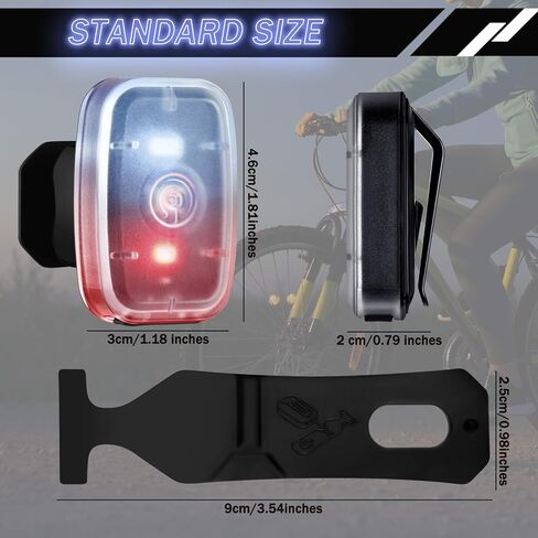 أضواء LED للجري الآمنة للعدائين، مصباح خلفي للدراجة قابل لإعادة الشحن عبر USB، مشبك على أضواء الجري القوية مع 5 أوضاع إضاءة وامضة للمشي وأضواء الكلب ليلاً وركوب الدراجات والمشي لمسافات طويلة للأطفال والحيوانات الأليفة in Kuwait