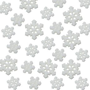 Tupalizy Snowflake Decorations Glitter Snowflakes Resin Small Christmas Embellishments Buttons Cutouts Tags for Xmas Tree Ornaments DIY Crafts Projects Gift Bags Winter Holiday Party Table Decor,30PCS