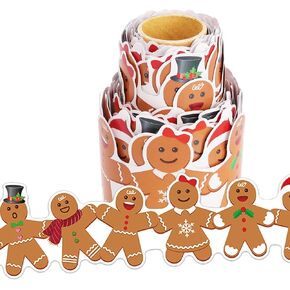 36 Ft Christmas Gingerbread Bulletin Board Border Roll, Christmas Gingerbread Man Bulletin Board Border Trim for Winter Christmas School Classroom Bulletin Board Decorations