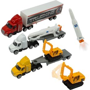 OTONOPI Fire Truck Toy Police Car Construction Vehicle Toy Set Helicopter Emergency Rescue Vehicles Kids Toy Cars Playset Diecast Metal Toy Car Set Playmat & Road Signs Pack of 22PCS
