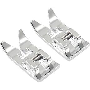 2 Pieces Universal Snap On Sewing Machine Presser Foot Set Zig Zag, Straight Stitch, Open Toe Compatible with Singer, Brother, Janome, Kenmore, Babylock and More