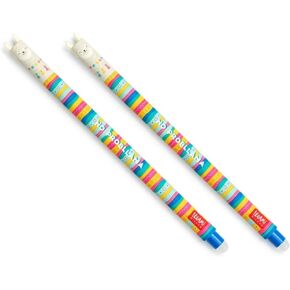 LEGAMI Erasable Gel Pen - Llama, Thermosensitive Ink, 0.7 mm Tip Diameter, 15 cm Length, Blue ink (Pack of 2)