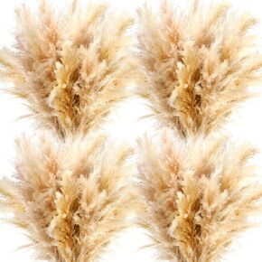 40 Stems 32 Inch Pampas Grass Fluffy Tall Pampas Grass Natural Dried Pampas Grass Decor, Bouquet for Floor Vase, Wedding Floral Arrangements, Party, Farmhouse, Boho Home Decor