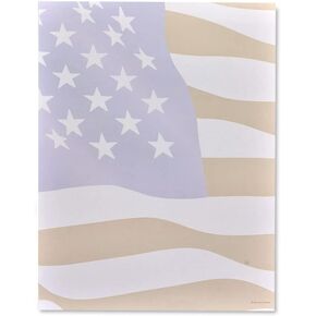 Gartner Studios American Flag Stationery Paper, Office Supplies, with Envelopes, 8.5" x 11", 100 Count