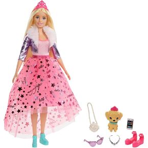 Barbie Dreamtopia Twist ‘n Style Princess Hairstyling Doll (11.5-in Blonde) with Rainbow Hair Extensions & Accessories, Gift for 3 to 7 Year Olds