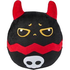Jumpo Shadowpaws The Devil Cat Squish: 14-Inch Super Soft Plush Pillow Toy – Unique and Cuddly Black Cat Stuffed Animal Plushie with Red Horns – Perfect for Kids and Adults