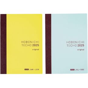 Hobonichi Techo 2025 Original Book [Japanese/A6/January Start/Monday Start/6-months x 2books/Planner]