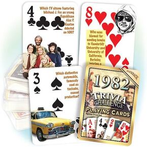 1982 Trivia Playing Cards: Happy Birthday or Anniversary