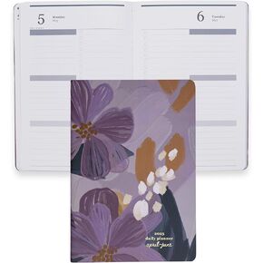 Erin Condren Daily Petite Planner, 3-Month Daily and Monthly Planner (Apr 2025 - Jun 2025), Bold Blooms Design, Slim and Portable Daily Planner
