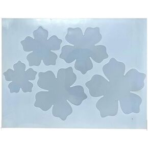 3D Flower Mould for Resin Art Flower, Flower Decorative Mould Mold for Epoxy Resin, DIY 3D Flower Mould, 5 Cavity, White