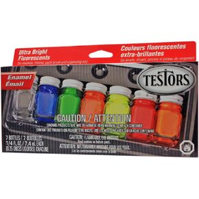 Testors Enamel Paint Set, 9132X, Fluorescent