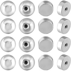 Beebeecraft 40Pcs Screw Ball Ear Backs Flat Round Ear Nuts Stainless Steel Earring Backings Replacement Stoppers for Earring Posts Studs