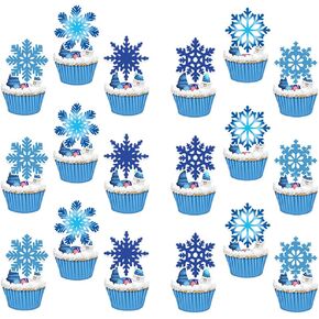 48 قطعة من رقاقات الثلج من لوازم الكب كيك المجمدة لحفلات أعياد الميلاد للأطفال هدية لحفلات أعياد الميلاد ومستلزمات تزيين الكيك لحفلات أعياد الميلاد (رقاقات الثلج) in Kuwait