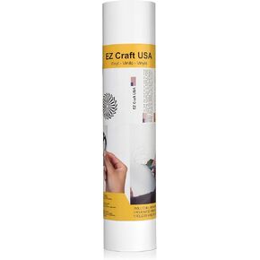 Matte White Adhesive Vinyl Roll – Huge Matte Adhesive Permanent White Vinyl Rolls – 12"x40FT White Vinyl Sheets are The Best Vynil – EZ Craft USA White Vinyl Wrap Works with Cricut and Other Cutters