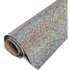 Siser Glitter HTV 12"x3ft Roll (Light Multi) Iron on Heat Transfer Vinyl