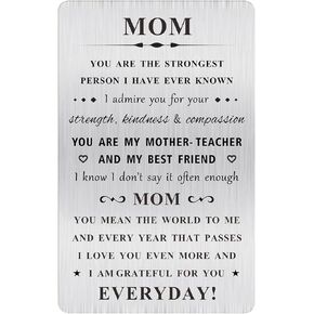 MOQIYXL Mom Christmas Card Gifts - You Mean the World to Me - Sentimental Gifts for Mom, Birthday,Christmas,Mother's Day