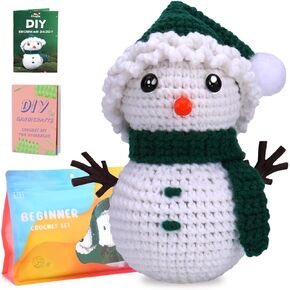 TOLOVIS عيد الميلاد ثلج قبعة الكروشيه عدة للمبتدئين، مجموعات الحياكة Snonman مع دروس فيديو خطوة بخطوة، حزمة الحياكة للمبتدئين للبالغين والأطفال DIY لوازم الحياكة الكروشيه مجموعة حزمة in Kuwait
