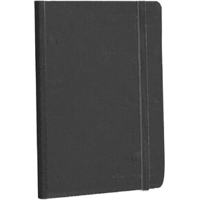 Clairefontaine - Ref 79546C - Age Bag Clothbound Notebook (192 Pages) - A5 Size, Lined Rulings, 90gsm Brushed Vellum Paper - Brown Leather Effect Cover
