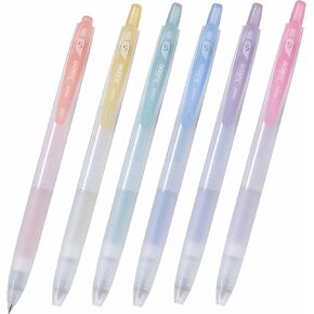 PILOT Juice Muted Color Set, Gel Ink Rollerball Pens, Fine Point 0.5mm, Assorted Colors, Pack of 6, LJU-15-6CKU