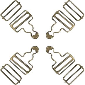 Metal Overalls Buckles Replacement Overalls Bib Suspenders Clip Clasp Hook with Adjustable Slide Buckle