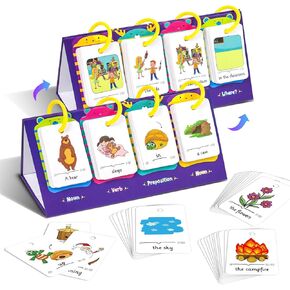 Lachilly Sentence Building Flip Chart, 40 Sentence Builder Game, Vocabulary & Grammar, Activity Educational Learning Tool, Phonics Learning Supplies, Speech Therap, School Supplies in Saudi Arabia