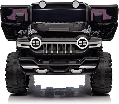 12V Electric Kids Ride on Car with Remote Control, 2 Seater 4WD Off-Road Truck with Decor Spare Tire, 25W Dual Motor, Spring Suspension, Battery Powered Ride On Toys for Boys Girls, White in Kuwait