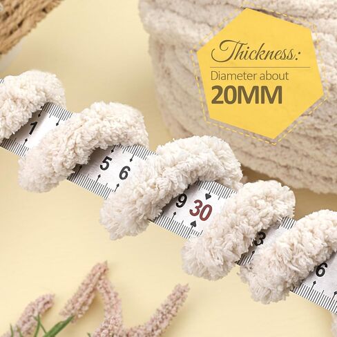 6 Pack Chunky Yarn for Crocheting, 1440g/51oz Thick Chunky Chenille Yarn for Arm Knit, Soft Plush Yarn with Crochet Hook for Making Blankets DIY Crafts/ 3 Pack Beige, 3 Pack Navy Blue in Saudi Arabia