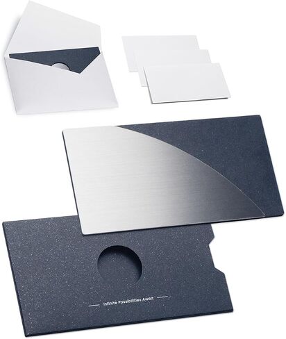 novium Metal Astral Card - Infinite Edition, Luxury Gift Greeting Card with Envelope – Unique Metal Design, Premium Paper, Includes 3 Writing Papers – 4x6 inches in Kuwait