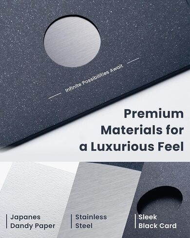 novium Metal Astral Card - Infinite Edition, Luxury Gift Greeting Card with Envelope – Unique Metal Design, Premium Paper, Includes 3 Writing Papers – 4x6 inches in Kuwait