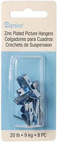 داريس، 8 قطع، شماعات صور، خطافات مع أظافر، لمسة نهائية مطلية بالزنك، وزن 20 رطل in Kuwait