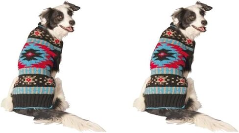 Chilly Dog Black Southwest Dog Sweater, XX-Small in Saudi Arabia