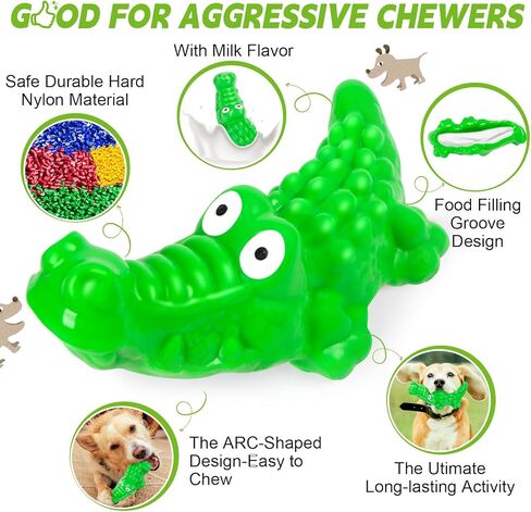 ألعاب للكلاب للمضغ العدواني - ألعاب للكلاب قوية ومتينة - ألعاب مضغ للكلاب للمضغين العدوانيين - عظام كلب غير قابلة للتدمير للكلاب المتوسطة والكبيرة، ألعاب للكلاب لإبقائها مشغولة (وردي) in Kuwait