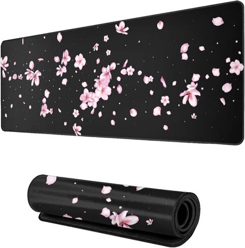 Japanese Cherry Blossom Flower Gaming Mouse Pad Large XL Desk Mat Long Extended Pads Big Mousepad for Home Office Decor Accessories 31.5 X 11.8 Inch in Saudi Arabia