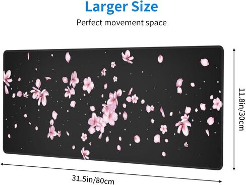 Japanese Cherry Blossom Flower Gaming Mouse Pad Large XL Desk Mat Long Extended Pads Big Mousepad for Home Office Decor Accessories 31.5 X 11.8 Inch in Saudi Arabia