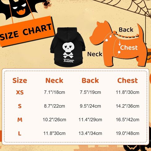 Dog Sweater Skull Skeleton Dog Costume Sweatshirt Halloween Pet Outfits Winter Fleece Cat Clothes for Small Dog BBB Black02 X-Small in Saudi Arabia