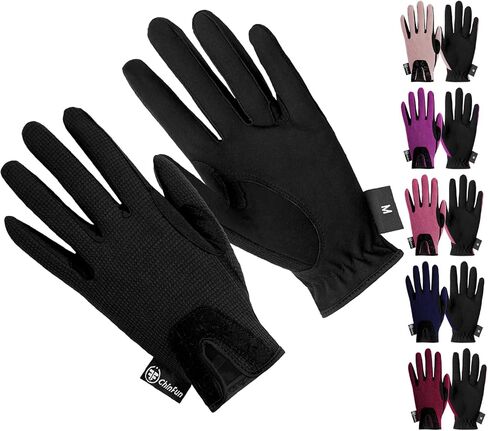 ChinFun Kid's Horse Riding Gloves Child Youth Stretchable Equestrian Mittens Boys & Girls Anti-Slip Gloves for Horseback Riding Cycling Running Outdoor Activities in Kuwait