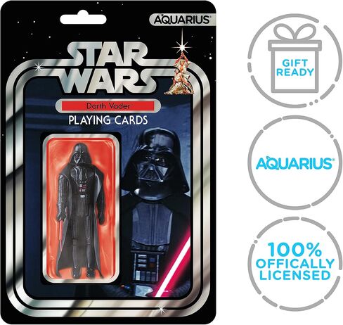 Aquarius Star Wars Darth Vader Premium Playing Cards - Darth Vader Themed Deck of Cards for Your Favorite Card Games - Officially Licensed Star Wars Merchandise & Collectibles in Saudi Arabia