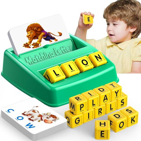 SAITCPRY Toys for Ages 2-4 4-6,Educational Toys for 3 4 5 Year Old for Toddlers 2-4 Year Matching Letter Games for 3-5 Montessori Toys for Kids Birthday Halloween Christmas Stocking Stuffer Gifts in Saudi Arabia