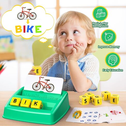 SAITCPRY Toys for Ages 2-4 4-6,Educational Toys for 3 4 5 Year Old for Toddlers 2-4 Year Matching Letter Games for 3-5 Montessori Toys for Kids Birthday Halloween Christmas Stocking Stuffer Gifts in Saudi Arabia