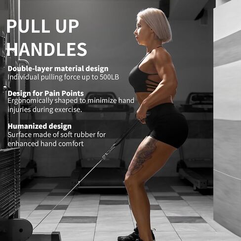 Pull up Handles, Resistance Band Neutral Grip Handles,Multifunction Gym Workout Handles,Cable Machine Handles Used as Pull up Grips, LAT Pull Down Machine Attachment, T-bar Row in Saudi Arabia