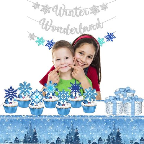 48 قطعة من رقاقات الثلج من لوازم الكب كيك المجمدة لحفلات أعياد الميلاد للأطفال هدية لحفلات أعياد الميلاد ومستلزمات تزيين الكيك لحفلات أعياد الميلاد (رقاقات الثلج) in Kuwait