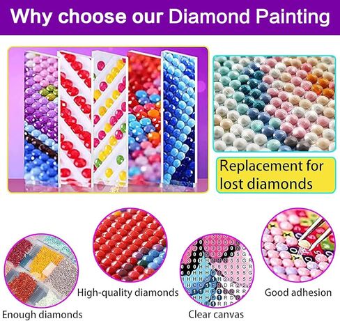 croshom Diamond Painting Kits for Adults - Dog Diamond Art Kits for Beginner, 5D DIY Paint with Diamonds Crafts for Home Wall Decoration Gifts 14×14Inch,(Dog) in Saudi Arabia