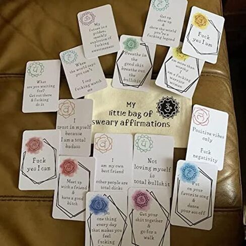 16pcs Funny Affirmation Card Gift - Positivity Affirmation Cards | Daily Affirmation Cards Motivational Phrase | Affirmation Cards Set | Positive Affirmations Cards | Birthday Cards for self Friends in Saudi Arabia