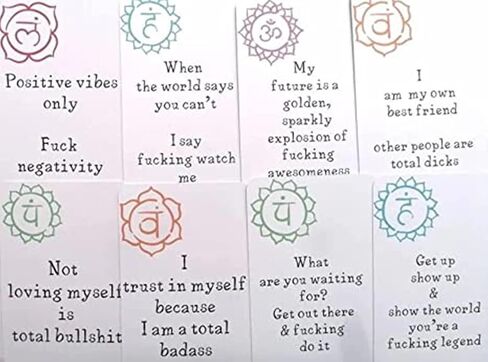 16pcs Funny Affirmation Card Gift - Positivity Affirmation Cards | Daily Affirmation Cards Motivational Phrase | Affirmation Cards Set | Positive Affirmations Cards | Birthday Cards for self Friends in Saudi Arabia