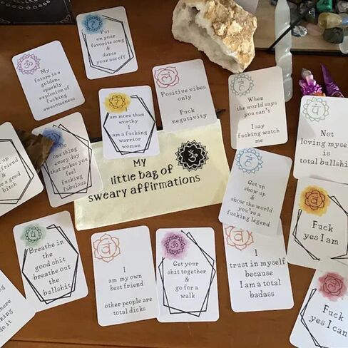 16pcs Funny Affirmation Card Gift - Positivity Affirmation Cards | Daily Affirmation Cards Motivational Phrase | Affirmation Cards Set | Positive Affirmations Cards | Birthday Cards for self Friends in Saudi Arabia