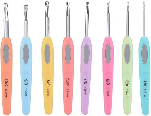 ZJchao Crochet Hook Set New Aluminium Knitting Needles Set with Colourful Soft Plastic Handle for Extrem Comfort in Saudi Arabia